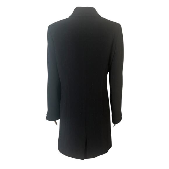 Kristen Blake Wool Coat Women’s Size 6 Black Long Button Front Classic - Picture 3 of 8